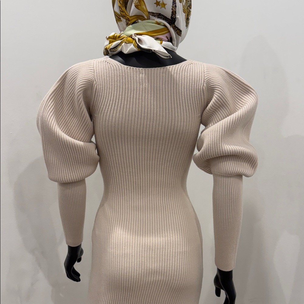 NEW Khaite Carolyn Bessette Style Sculptural Wool Knit Dress XS Bergdorf Goodman - Picture 14 of 16